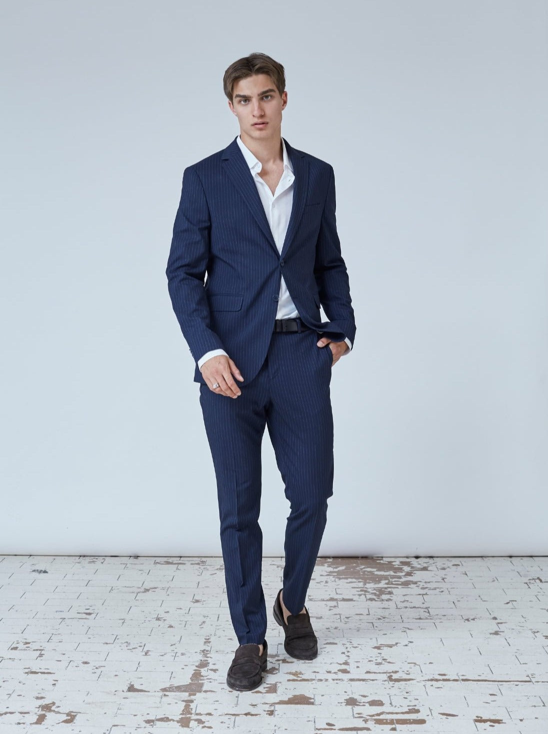 Pinstripe Jakkesæt Navy | Skagen-clothing.dk